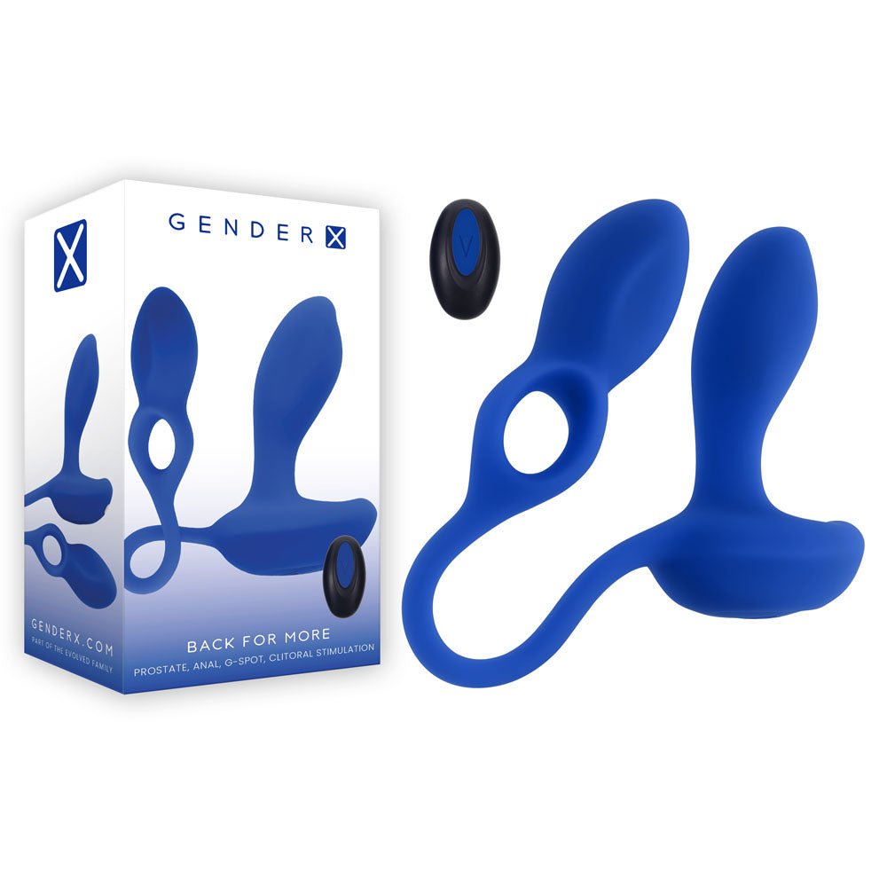 Gender X BACK FOR MORE - Dual USB Rechargeable Dual Stimulator with Wireless Remote - Pleasure Den