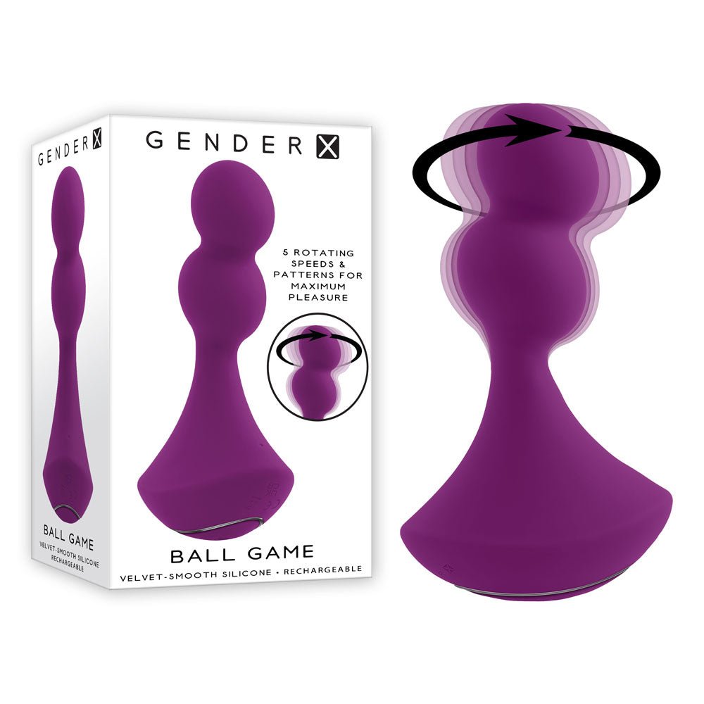 Gender X BALL GAME - 13.5 cm USB Rechargeable Vibrating Butt Plug - Pleasure Den