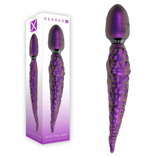 Gender X INTO THE DEEP - 21.7 cm USB Rechargeable Tentacle Fantasy Massage Wand - Pleasure Den