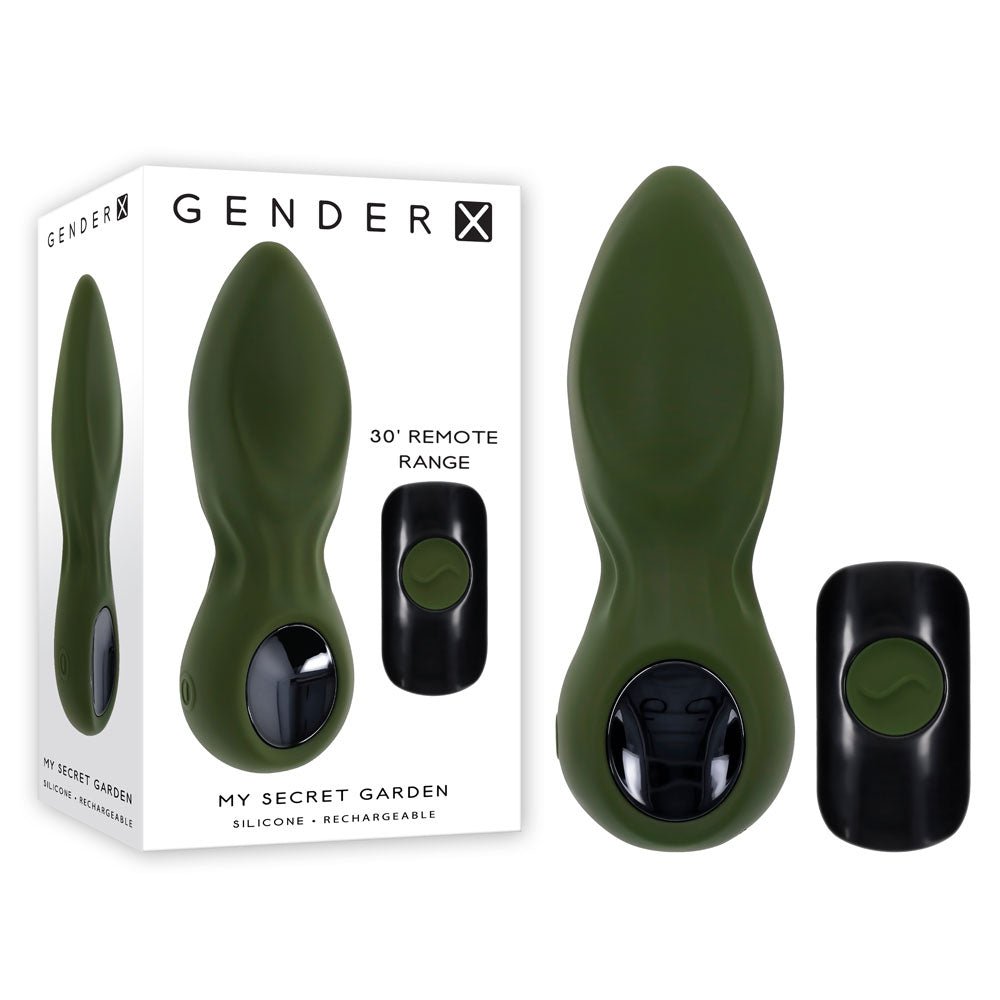 Gender X MY SECRET GARDEN - 14.6 cm USB Rechargeable Vibrating Butt Plug with Remote Control - Pleasure Den