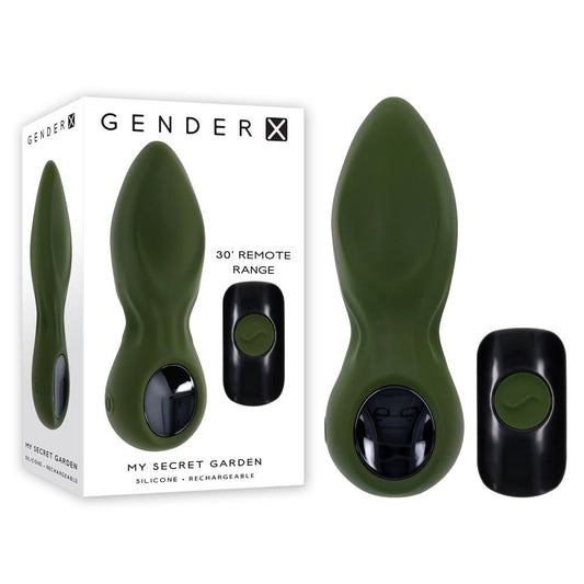 Gender X MY SECRET GARDEN - 14.6 cm USB Rechargeable Vibrating Butt Plug with Remote Control - Pleasure Den