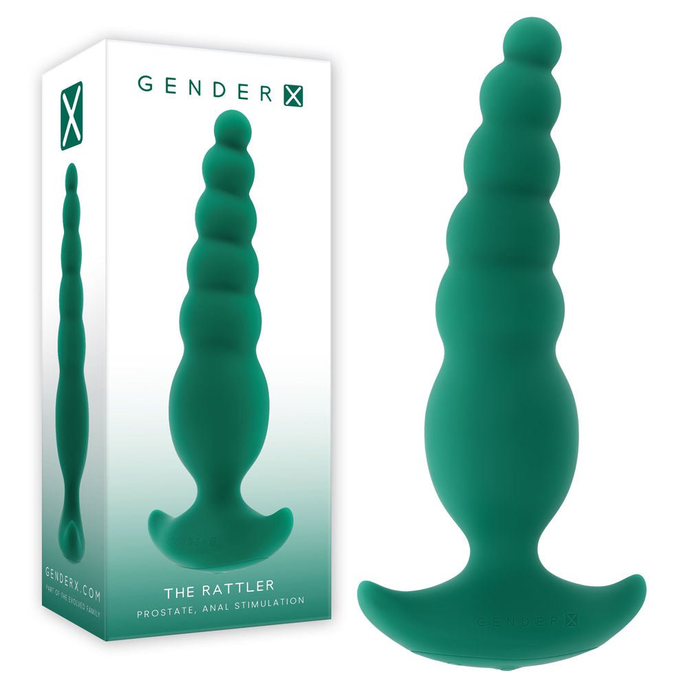 Gender X THE RATTLER - 17 cm USB Rechargeable Vibrating and Twirling Anal Plug - Pleasure Den