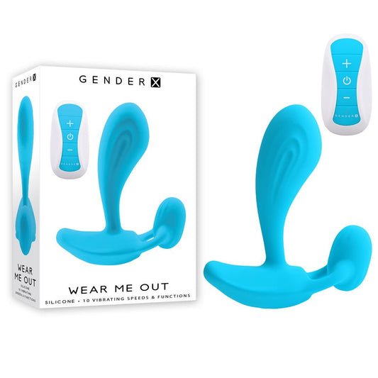 Gender X WEAR ME OUT - 11.1 cm USB Rechargeable Wearable Vibrator with Wireless Remote - Pleasure Den