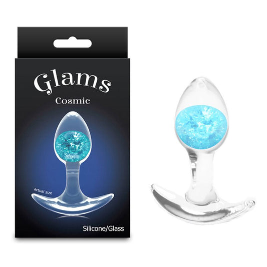 Glams Cosmic - Small - Clear/ 8.1 cm Small Butt Plug - Pleasure Den