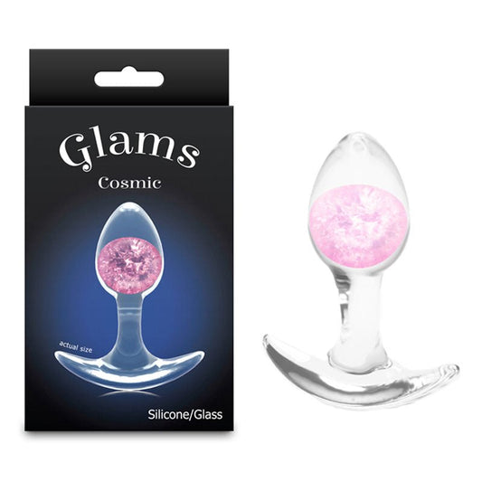 Glams Cosmic - Small - Clear/ 8.1 cm Small Butt Plug - Pleasure Den