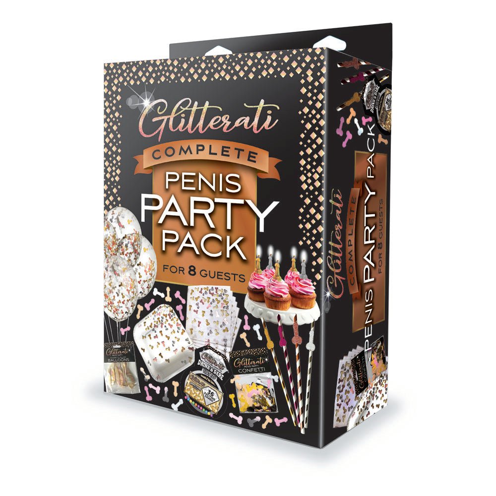 Glitterati Complete Penis Party Pack - Party Set for 8 People - Pleasure Den