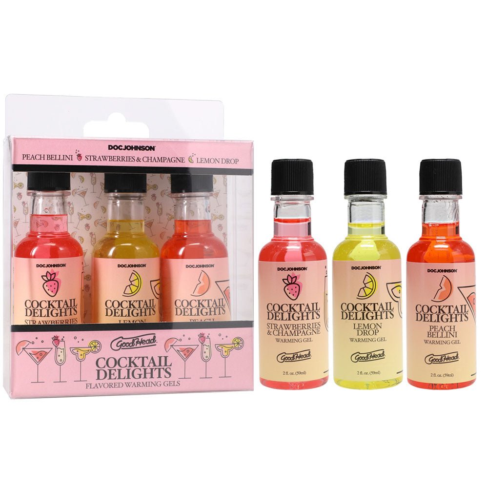 GoodHead Cocktail Delights - Flavoured Warming Oral Sex Gels - 59 ml Bottles - Set of 3 - Pleasure Den