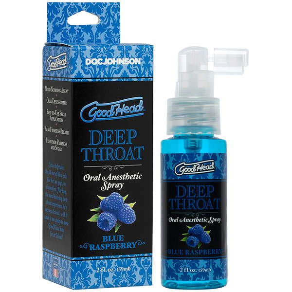 GoodHead Deep Throat Spray - Raspberry - Raspberry Flavoured Deep Throat Spray - 59 ml Bottle - Pleasure Den