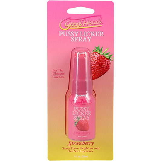 GoodHead Pussy Licker Spray - Strawberry - Strawberry Flavoured Spray - 29 ml Bottle - Pleasure Den