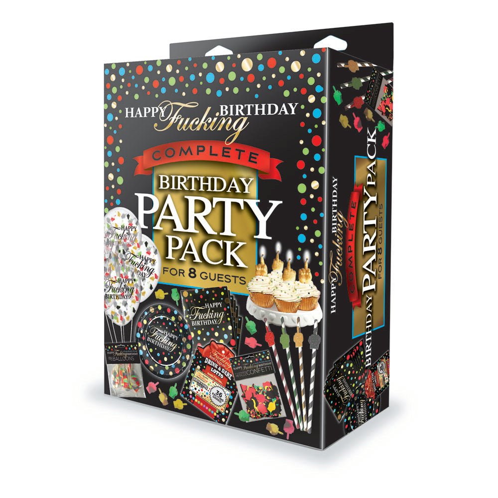 Happy F**king Birthday Complete Party Pack - Party Set for 8 People - Pleasure Den