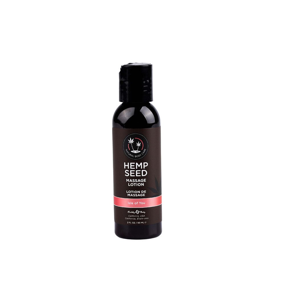 Hemp Seed Massage & Body Oil - Coconut Water, Citrus & Vanilla (Isle Of You) Scented - 59 ml Bottle - Pleasure Den