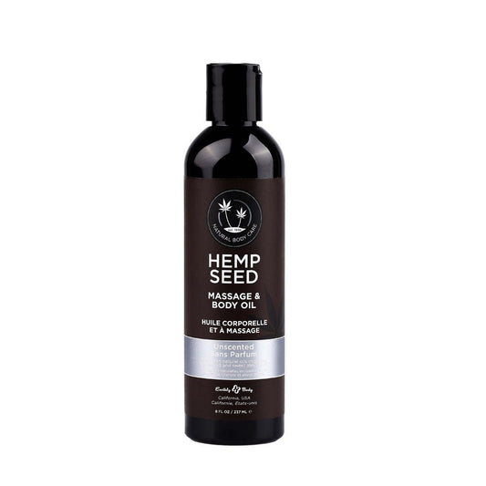 Hemp Seed Massage & Body Oil - Unscented - 237 ml Bottle - Pleasure Den
