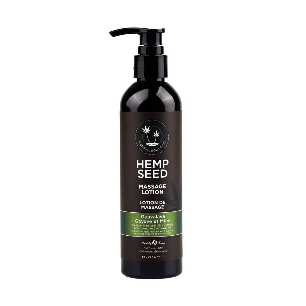 Hemp Seed Massage Lotion - Guavalava (Guava & Blackberry) Scented - 237 ml Bottle - Pleasure Den