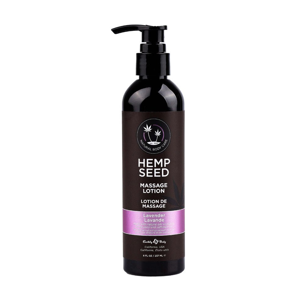 Hemp Seed Massage Lotion - Lavender Scented - 237 ml Bottle - Pleasure Den