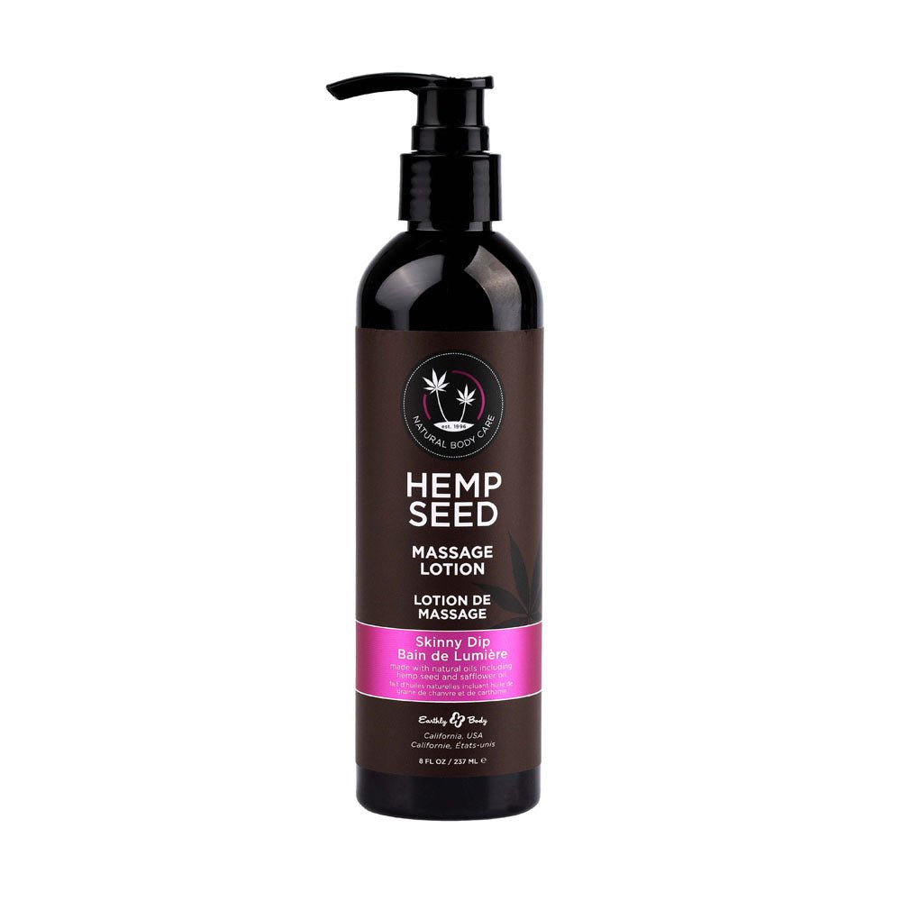 Hemp Seed Massage Lotion - Skinny Dip (Vanilla & Fairy Floss) Scented - 237 ml Bottle - Pleasure Den