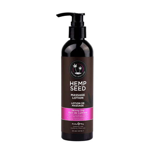 Hemp Seed Massage Lotion - Skinny Dip (Vanilla & Fairy Floss) Scented - 237 ml Bottle - Pleasure Den