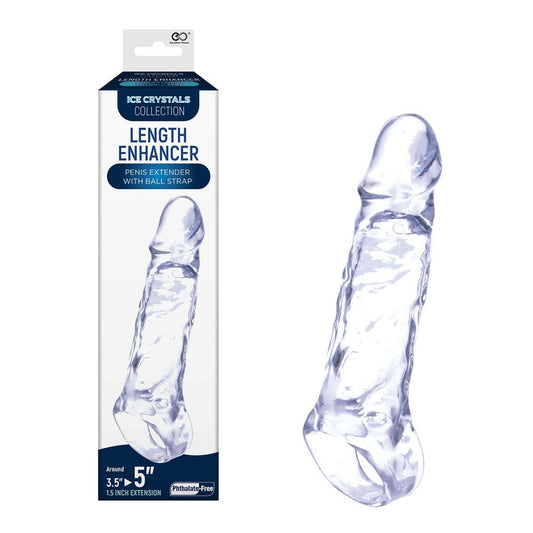 Ice Crystals 1.5 Inch Length Enhancer - 1.5 Inch Penis Extension Sleeve - Pleasure Den