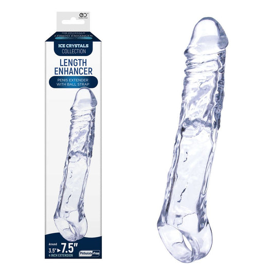 Ice Crystals 4 Inch Length Enhancer - 4 Inch Penis Extension Sleeve - Pleasure Den