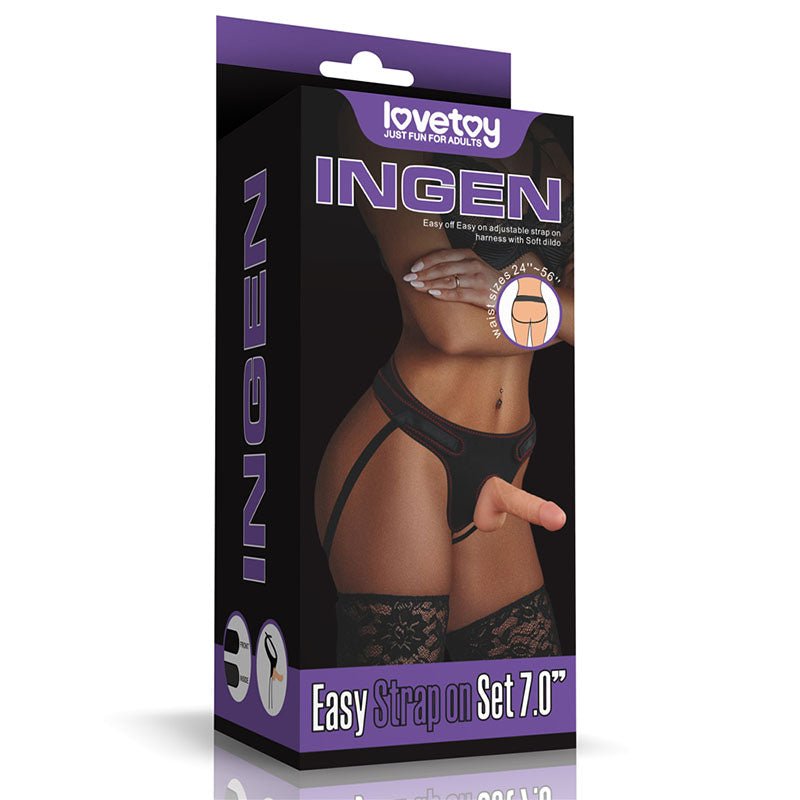 Ingen Easy Strap-On Set - 17.8 cm (7'') Strap-On - Pleasure Den