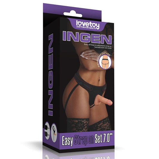Ingen Easy Strap-On Set - 17.8 cm (7'') Strap-On - Pleasure Den