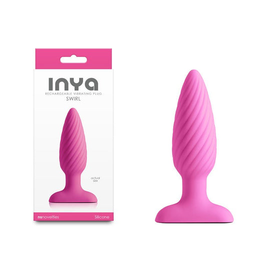 INYA Swirl - 10.7 cm USB Rechargeable Vibrating Butt Plug - Pleasure Den