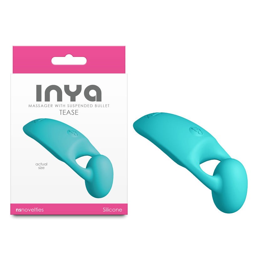 INYA Tease - Teal - Teal USB Rechargeable Finger Stimulator - Pleasure Den