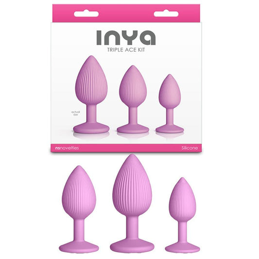 INYA Triple Ace Kit - Blush - Butt Plugs - Set of 3 Sizes - Pleasure Den