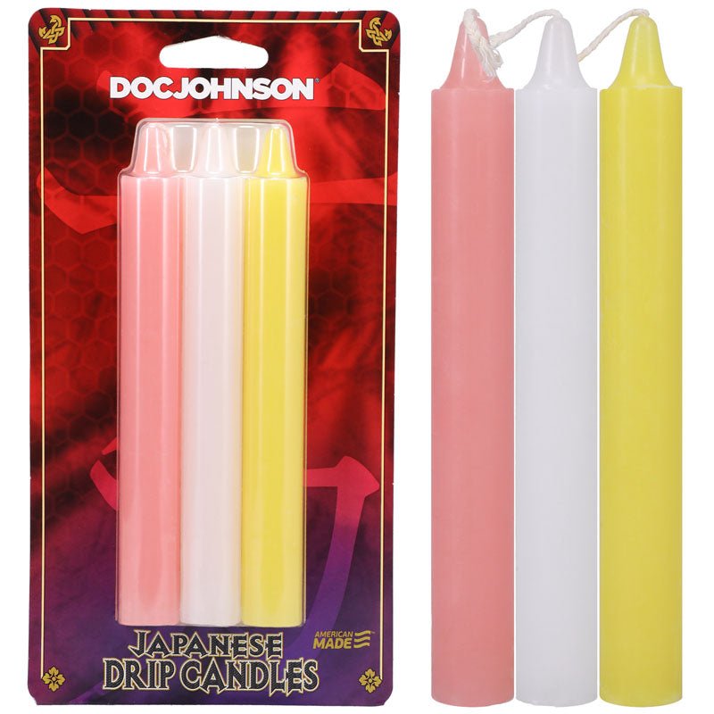 Japanese Drip Candles - Light - Light 3 Pack - Pleasure Den