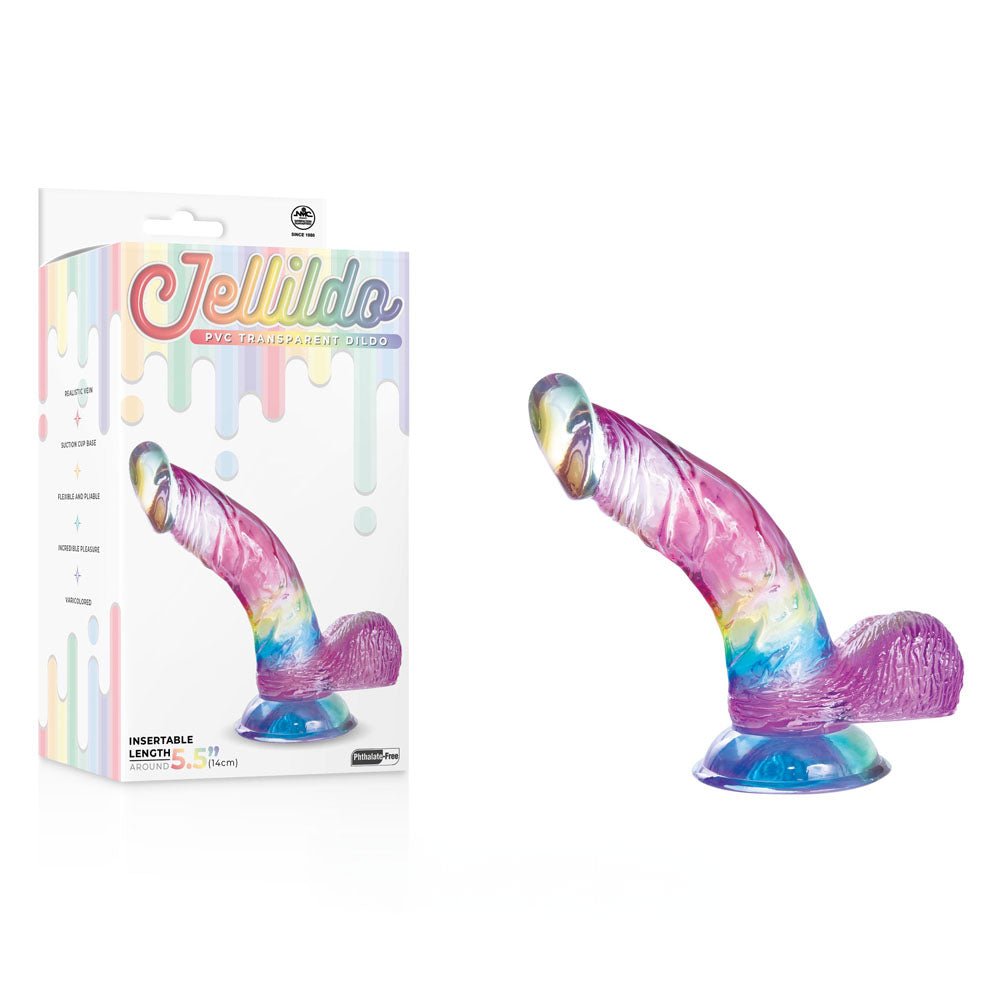 Jellido 14cm Curved Dildo - Clear 14 cm Dildo - Pleasure Den