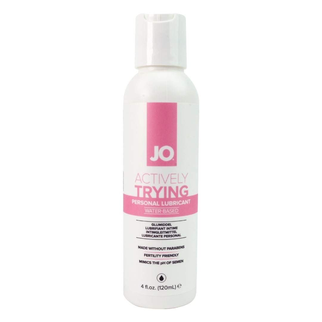 JO Actively Trying - 120ml - Water Based Fertility Friendly Lubricant - 120 ml Bottle - Pleasure Den
