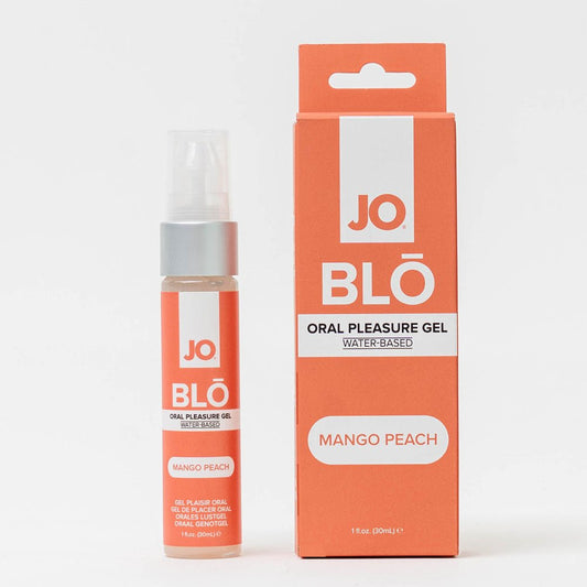 JO Blo Mango Peach - Mango Peach Flavoured Oral Pleasure Gel - 30 ml Bottle - Pleasure Den