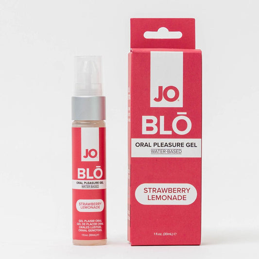 JO Blo Strawberry Lemonade - Strawberry Lemonade Flavoured Oral Pleasure Gel - 30 ml Bottle - Pleasure Den