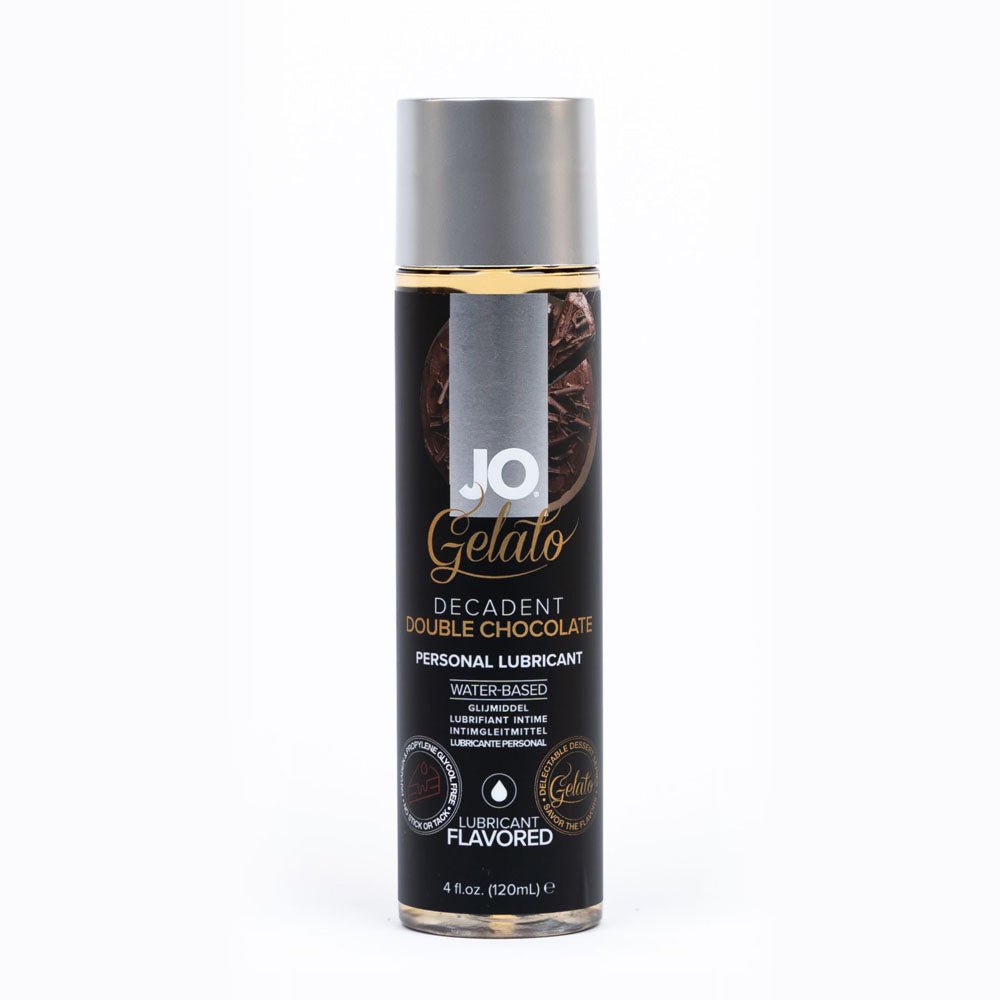 JO Gelato Decadent Double Chocolate Lubricant - 120 mL - Chocolate Flavoured Water Based Lubricant - 120 ml Bottle - Pleasure Den