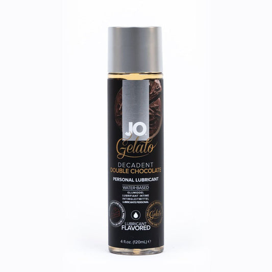 JO Gelato Decadent Double Chocolate Lubricant - 120 mL - Chocolate Flavoured Water Based Lubricant - 120 ml Bottle - Pleasure Den