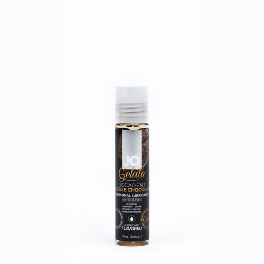 JO Gelato Decadent Double Chocolate Lubricant - 30 mL - Chocolate Flavoured Water Based Lubricant - 30 ml Bottle - Pleasure Den
