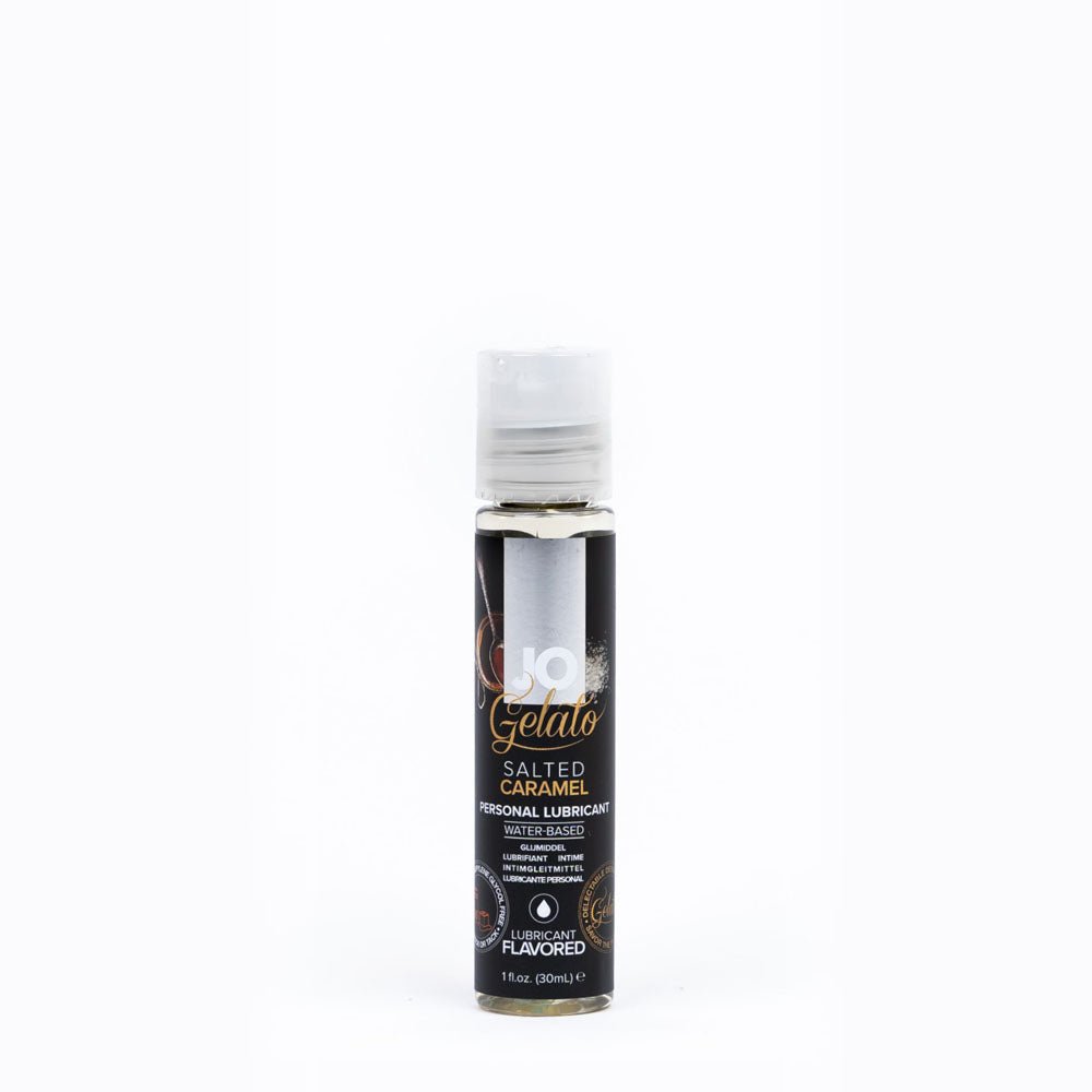 JO Gelato Salted Caramel Lube - 30 mL - Salted Caramel Flavoured Water Based Lubricant - 30 ml Bottle - Pleasure Den