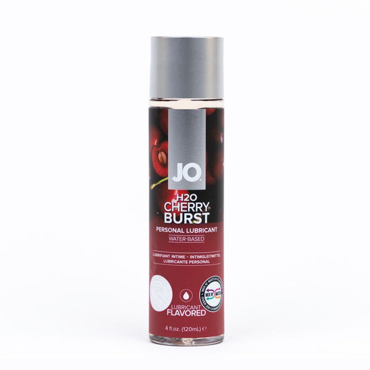JO H2O Cherry Burst Lube - 120 mL - Cherry Flavoured Water Based Lubricant - 120 ml Bottle - Pleasure Den
