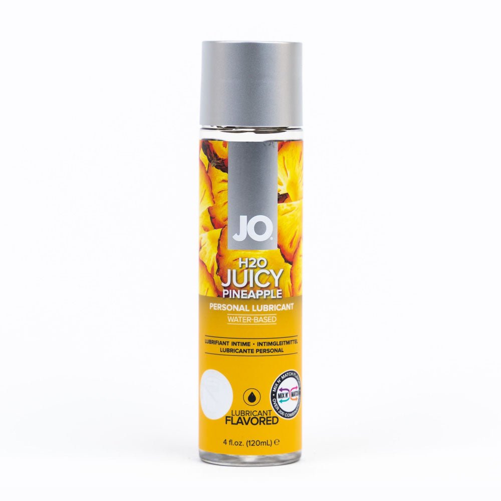 JO H2O Juicy Pineapple Lube - 120 mL - Pineapple Flavoured Water Based Lubricant - 30 ml Bottle - Pleasure Den