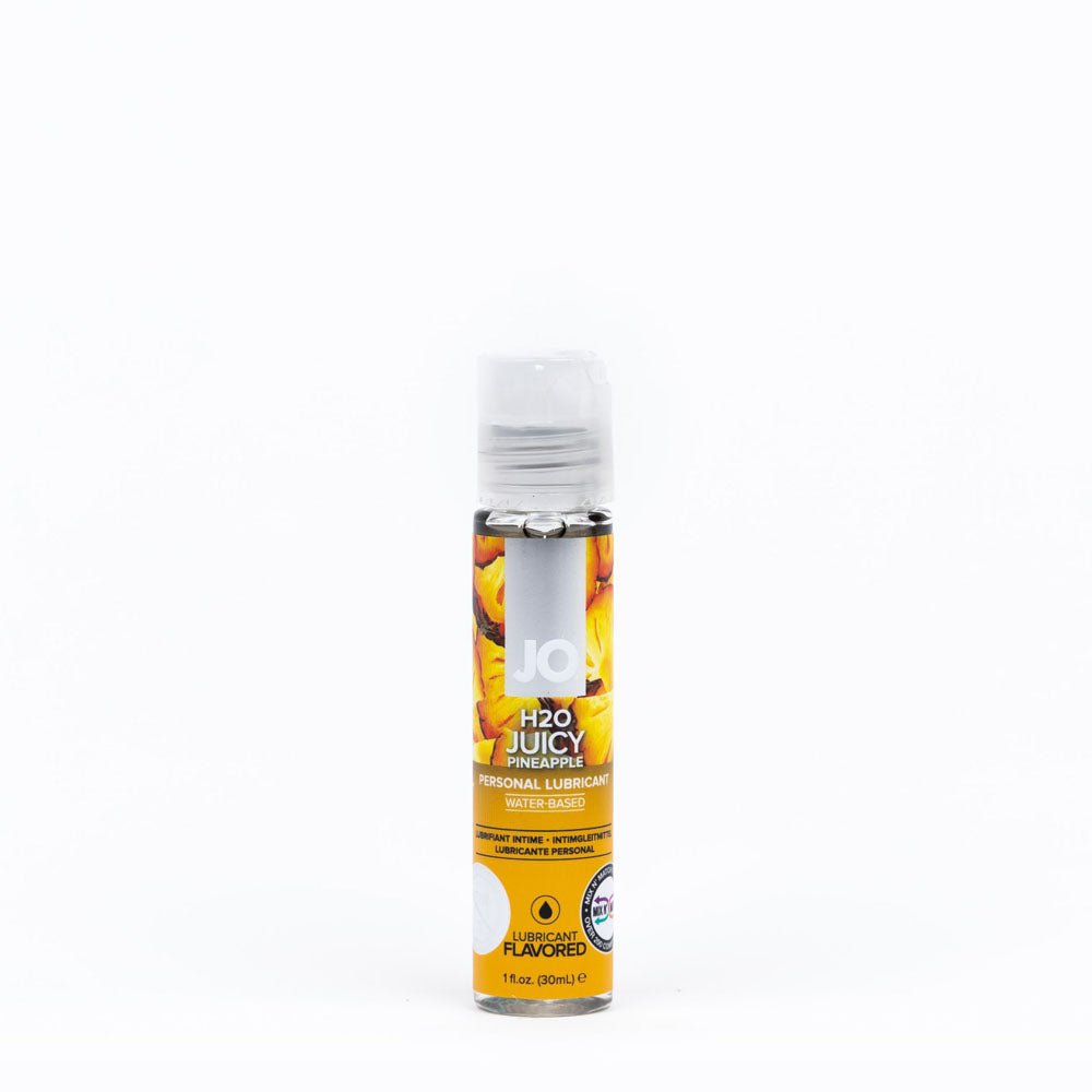 JO H2O Juicy Pineapple Lube - 30 mL - Pineapple Flavoured Water Based Lubricant - 30 ml Bottle - Pleasure Den