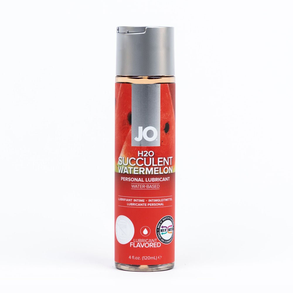 JO H2O Succulent Watermelon Lube - 120 mL - Watermelon Flavoured Water Based Lubricant - 120 ml Bottle - Pleasure Den
