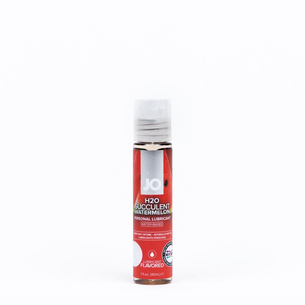 JO H2O Succulent Watermelon Lube - 30 mL - Watermelon Flavoured Water Based Lubricant - 30 ml Bottle - Pleasure Den