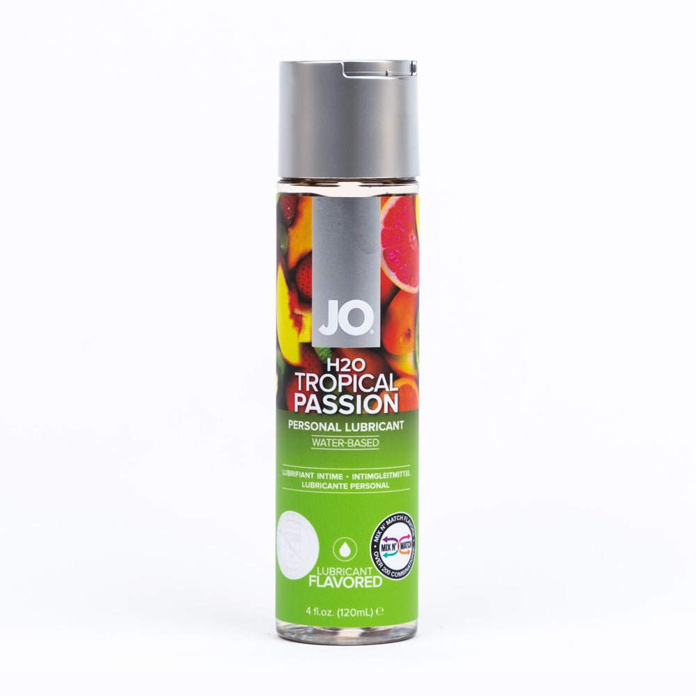 JO H2O Tropical Passion Lube - 120 mL - Tropical Flavoured Water Based Lubricant - 120 ml Bottle - Pleasure Den