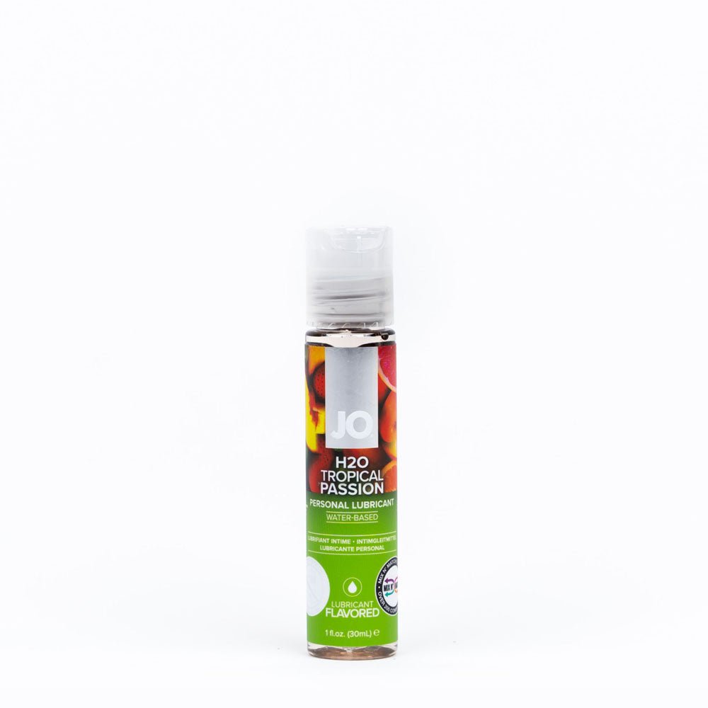 JO H2O Tropical Passion Lube - 30 mL - Tropical Flavoured Water Based Lubricant - 30 ml Bottle - Pleasure Den