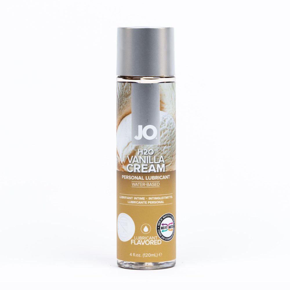 JO H2O Vanilla Cream Lube - 120 mL - Vanilla Flavoured Water Based Lubricant - 120 ml Bottle - Pleasure Den
