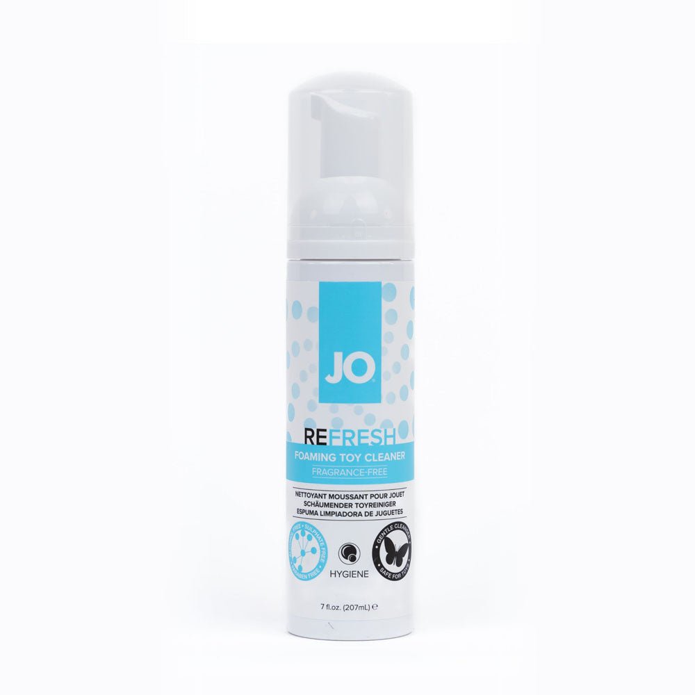 JO Refresh Foaming Toy Cleaner - 207 mL - Foaming Toy Cleaner - 207 ml Bottle - Pleasure Den