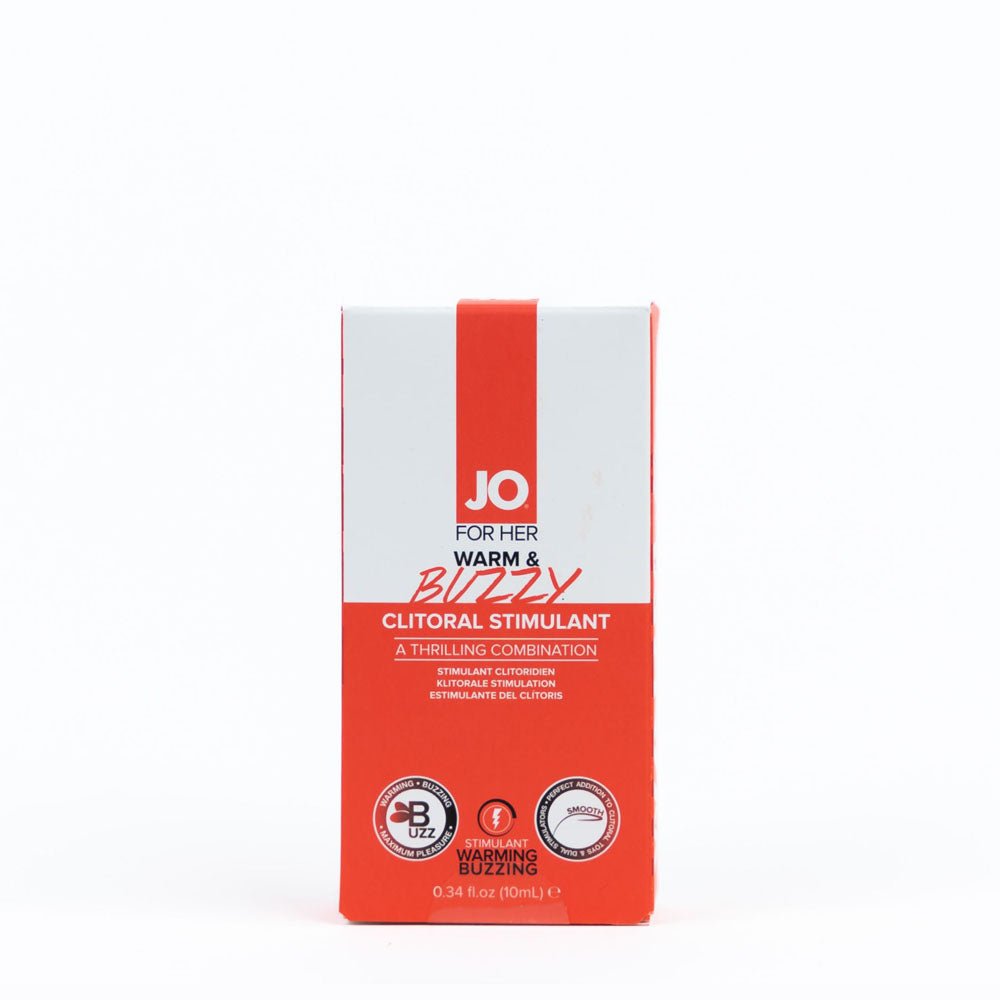 JO Warm & Buzzy Clitoral Stimulant - 10 mL - Warming Clitoral Stimulation Gel - 10 ml Tube - Pleasure Den