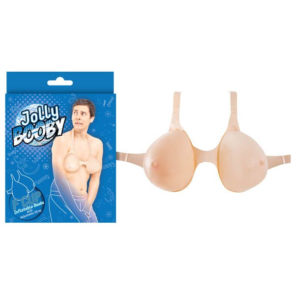 Jolly Booby - Inflatable F-Cup Boobs with Adjustable Strap - Pleasure Den