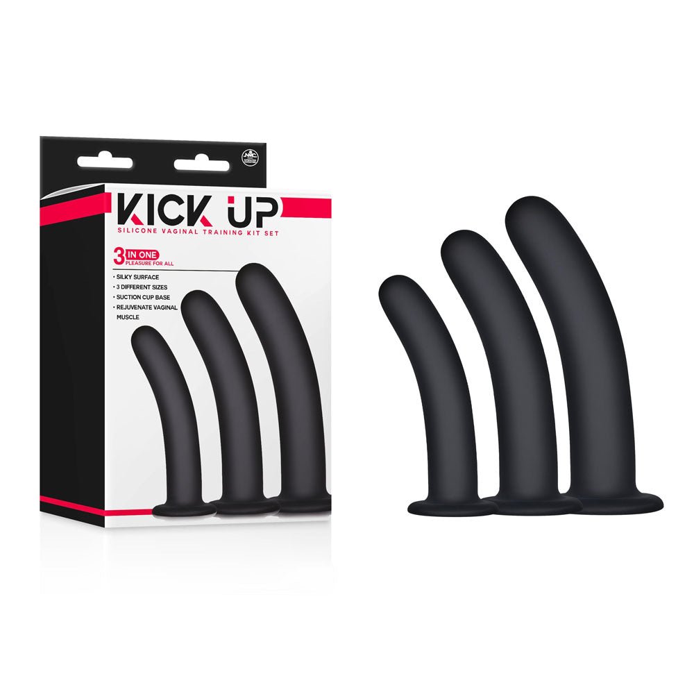 Kick Up Silicone Vaginal Training Kit - Vaginal Dilators - Set of 3 Sizes - Pleasure Den