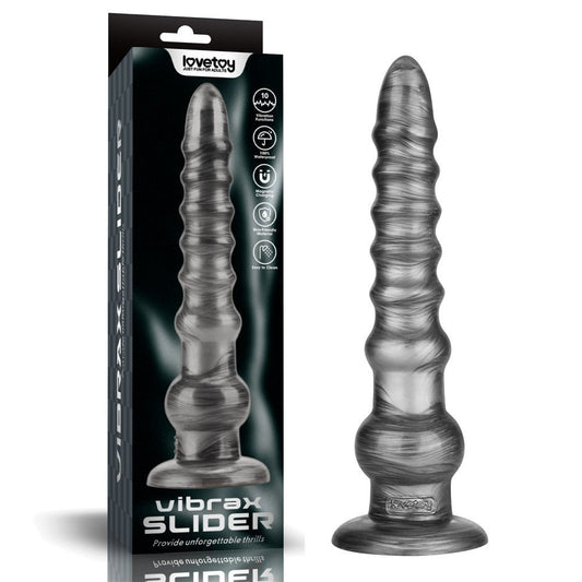 King Sized Vibrating Vibrax Slider - Grey 32.3 cm (12.5'') USB Rechargeable Vibrating Dildo - Pleasure Den
