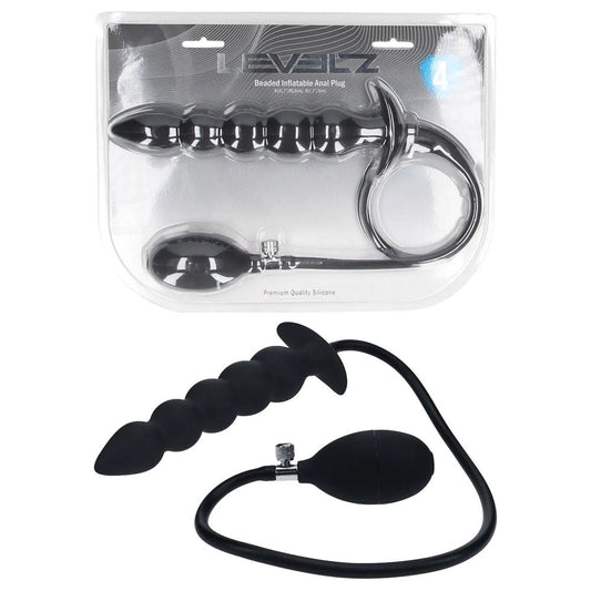 LEVELZ Beaded Inflatable Anal Plug - Inflatable Butt Plug - Pleasure Den